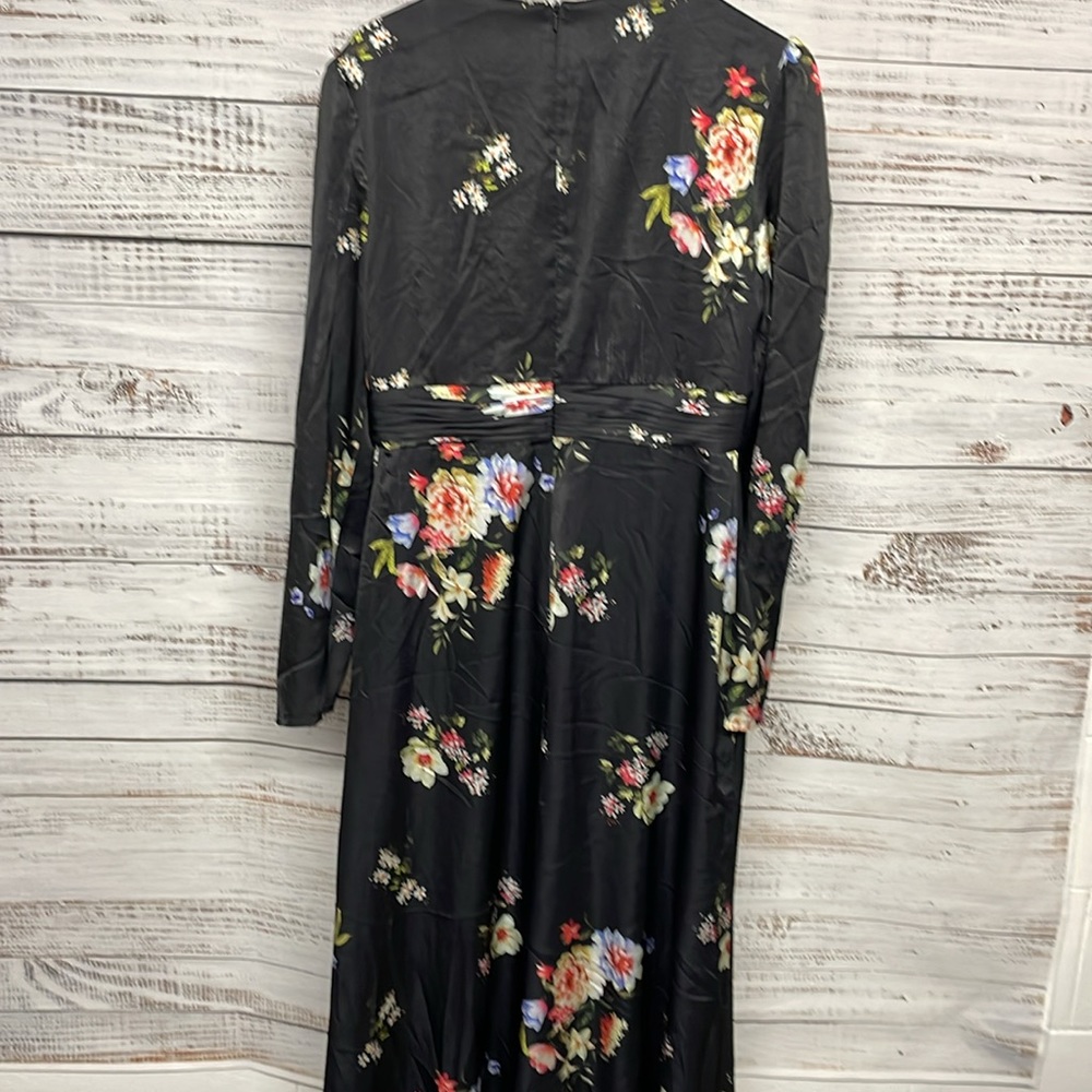 Ieena for Mac Duggal Floral Empire Waist Jewel Neck - Picture 7 of 8
